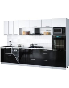 Кухонный гарнитур Интерлиния Мила Gloss 3.3-ПМ3
