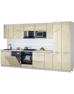 Кухонный гарнитур Интерлиния Мила Gloss 3.6-ПМ2