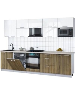 Кухонный гарнитур Интерлиния Мила Gloss 3.0-ПМ2