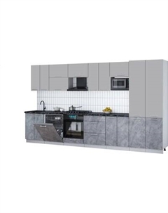 Кухонный гарнитур Интерлиния Мила Gloss 3.8-ПМ2