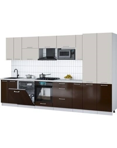 Кухонный гарнитур Интерлиния Мила Gloss 3.5-ПМ2