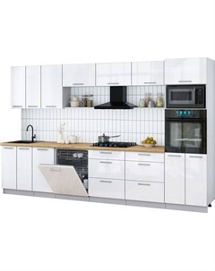 Кухонный гарнитур Интерлиния Мила Gloss 3.4-ПМ1-2