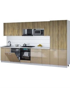 Кухонный гарнитур Интерлиния Мила Gloss 3.6-ПМ2