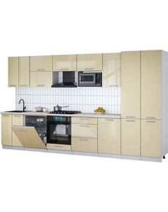 Кухонный гарнитур Интерлиния Мила Gloss 3.7-ПМ2