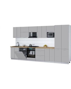 Кухонный гарнитур Интерлиния Мила Gloss 3.8-ПМ2