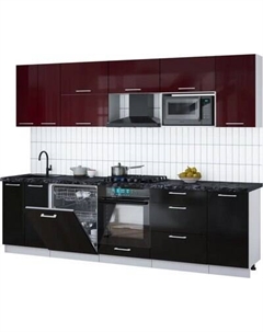 Кухонный гарнитур Интерлиния Мила Gloss 2.8-ПМ2