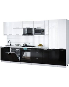 Кухонный гарнитур Интерлиния Мила Gloss 3.5-ПМ2