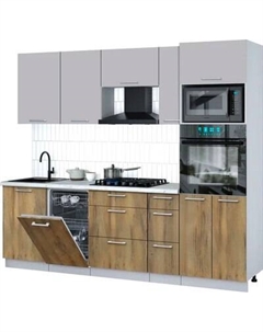 Кухонный гарнитур Интерлиния Мила Gloss 2.45-ПМ3