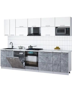 Кухонный гарнитур Интерлиния Мила Gloss 3.0-ПМ2