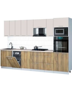 Кухонный гарнитур Интерлиния Мила Gloss 3.1-ПМ3