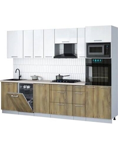 Кухонный гарнитур Интерлиния Мила Gloss 2.9-ПМ3