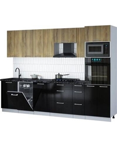 Кухонный гарнитур Интерлиния Мила Gloss 2.9-ПМ3