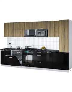 Кухонный гарнитур Интерлиния Мила Gloss 3.4-ПМ2