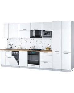 Кухонный гарнитур Интерлиния Мила Gloss 3.5-ПМ4