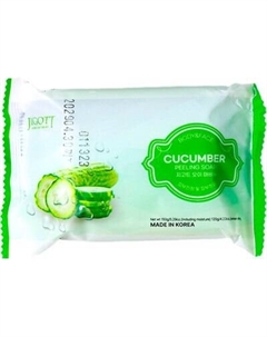 Мыло твердое Jigott Cucumber Scrub Soap с экстрактом огурца