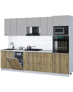 Кухонный гарнитур Интерлиния Мила Gloss 2.85-ПМ3