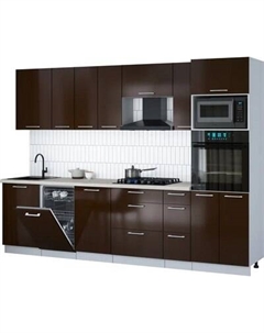 Кухонный гарнитур Интерлиния Мила Gloss 2.9-ПМ3