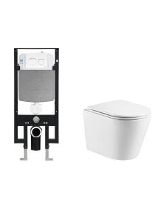 Унитаз подвесной с инсталляцией WeltWasser Amberg 497 + Salzbach 043 GL-WT + Amberg RD-WT Weltwasser