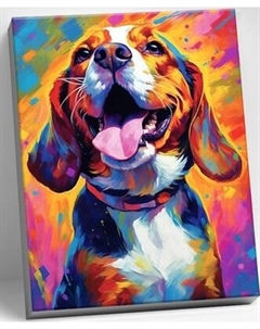Картина по номерам Молли Красочный бигль 40x50 / HR0629 Molli