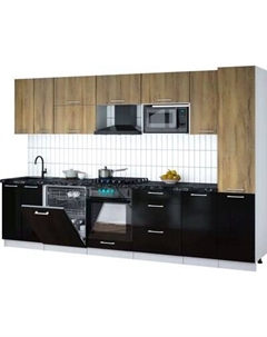 Кухонный гарнитур Интерлиния Мила Gloss 3.2-ПМ2