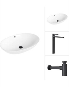 Умывальник со смесителем Lauter 21709 + Reef 21CK8678BS с сифоном 21635B