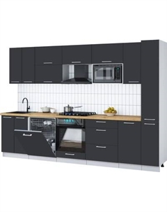 Кухонный гарнитур Интерлиния Мила Gloss 3.1-ПМ2