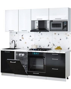 Кухонный гарнитур Интерлиния Мила Gloss 2.15-ПМ4