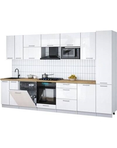 Кухонный гарнитур Интерлиния Мила Gloss 3.3-ПМ2