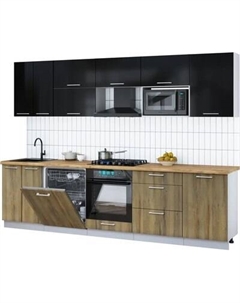 Кухонный гарнитур Интерлиния Мила Gloss 2.9-ПМ2