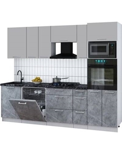 Кухонный гарнитур Интерлиния Мила Gloss 2.6-ПМ1