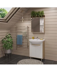 Тумба с умывальником Runo Эко 60 + Уют 60