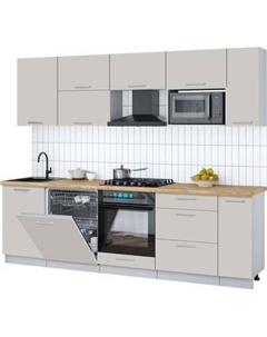 Кухонный гарнитур Интерлиния Мила Gloss 2.6-ПМ2