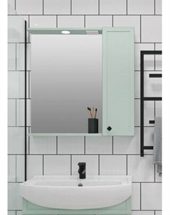 Шкаф с зеркалом для ванной Runo Римини 75 правый