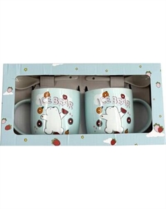 Набор кружек с ложками Miniso We Bare Bears Collection / 5533