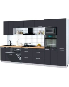 Кухонный гарнитур Интерлиния Мила Gloss 3.4-ПМ1
