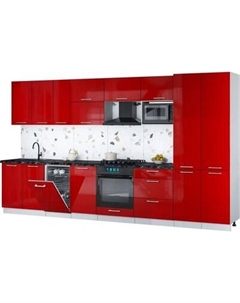 Кухонный гарнитур Интерлиния Мила Gloss 3.7-ПМ4