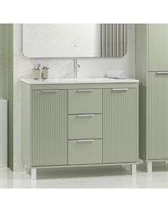 Тумба с умывальником Brevita Risacca Pistachio 100 / RIS-06100-0842Я+B-OND100-01