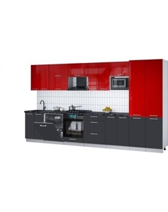 Кухонный гарнитур Интерлиния Мила Gloss 3.8-ПМ2