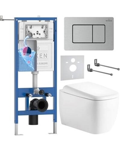 Унитаз подвесной с инсталляцией Roxen StounFix Dual Fresh 968523