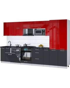 Кухонный гарнитур Интерлиния Мила Gloss 3.5-ПМ2