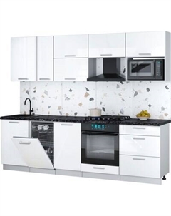 Кухонный гарнитур Интерлиния Мила Gloss 2.6-ПМ4