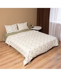 Комплект постельного белья ЦУМ 1947 Листья, Зелень 2сп пр. 220x210 Цум 1947