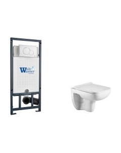 Унитаз подвесной с инсталляцией WeltWasser Marberg 507 + Kehlbach 004 GL-WT + Mar 507 RD GL-WT Weltwasser