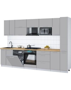 Кухонный гарнитур Интерлиния Мила Gloss 3.1-ПМ2