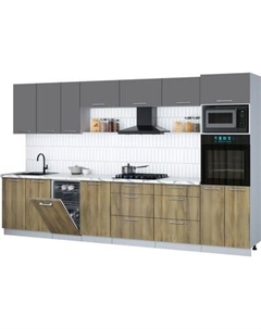 Кухонный гарнитур Интерлиния Мила Gloss 3.5-ПМ3
