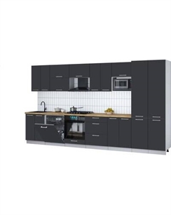 Кухонный гарнитур Интерлиния Мила Gloss 3.8-ПМ2