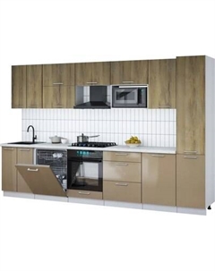 Кухонный гарнитур Интерлиния Мила Gloss 3.3-ПМ2