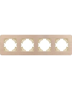 Рамка для выключателей и розеток Arlight FRM-AKIRY-AL-4-GD / 049733
