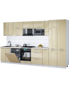 Кухонный гарнитур Интерлиния Мила Gloss 3.5-ПМ2