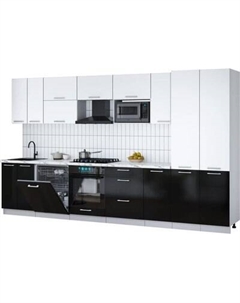 Кухонный гарнитур Интерлиния Мила Gloss 3.6-ПМ2